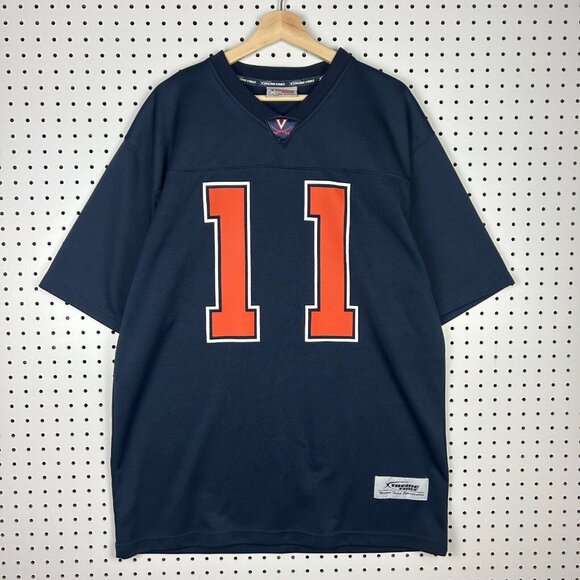 Virginia Cavilers Football Jersey Size Large Xtreme Fanz Retro Blue Orange #11 - Picture 3 of 7